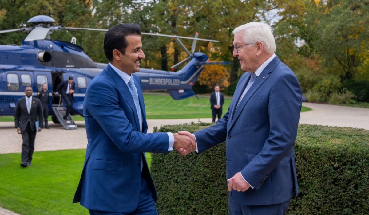 HH The Amir with Germany’s President and Chancellor Aimed at Enhancing Bilateral Cooperation